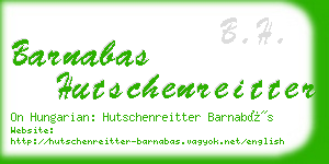 barnabas hutschenreitter business card